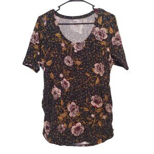 Motherhood Maternity Black Floral Top Size Large